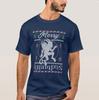 Merry Krampus Xmas Horror Ugly Christmas Sweater T-Shirt 100% Cotton O-Neck Summer Short Sleeve Casual Mens T-shirt Size S-3XL