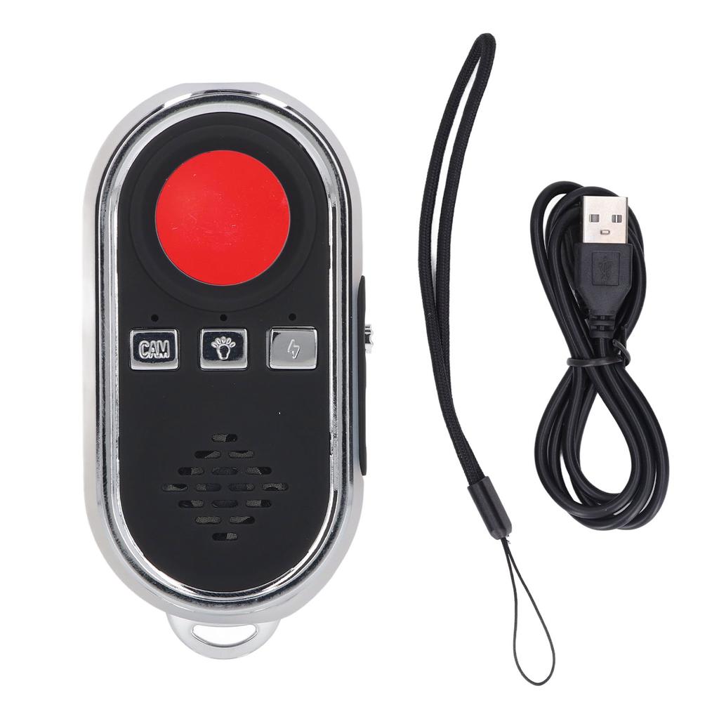 Infrared Camera Detector Audible Visual Alarm Wireless LED Anti Spy Detector for Apartment Hotel Black