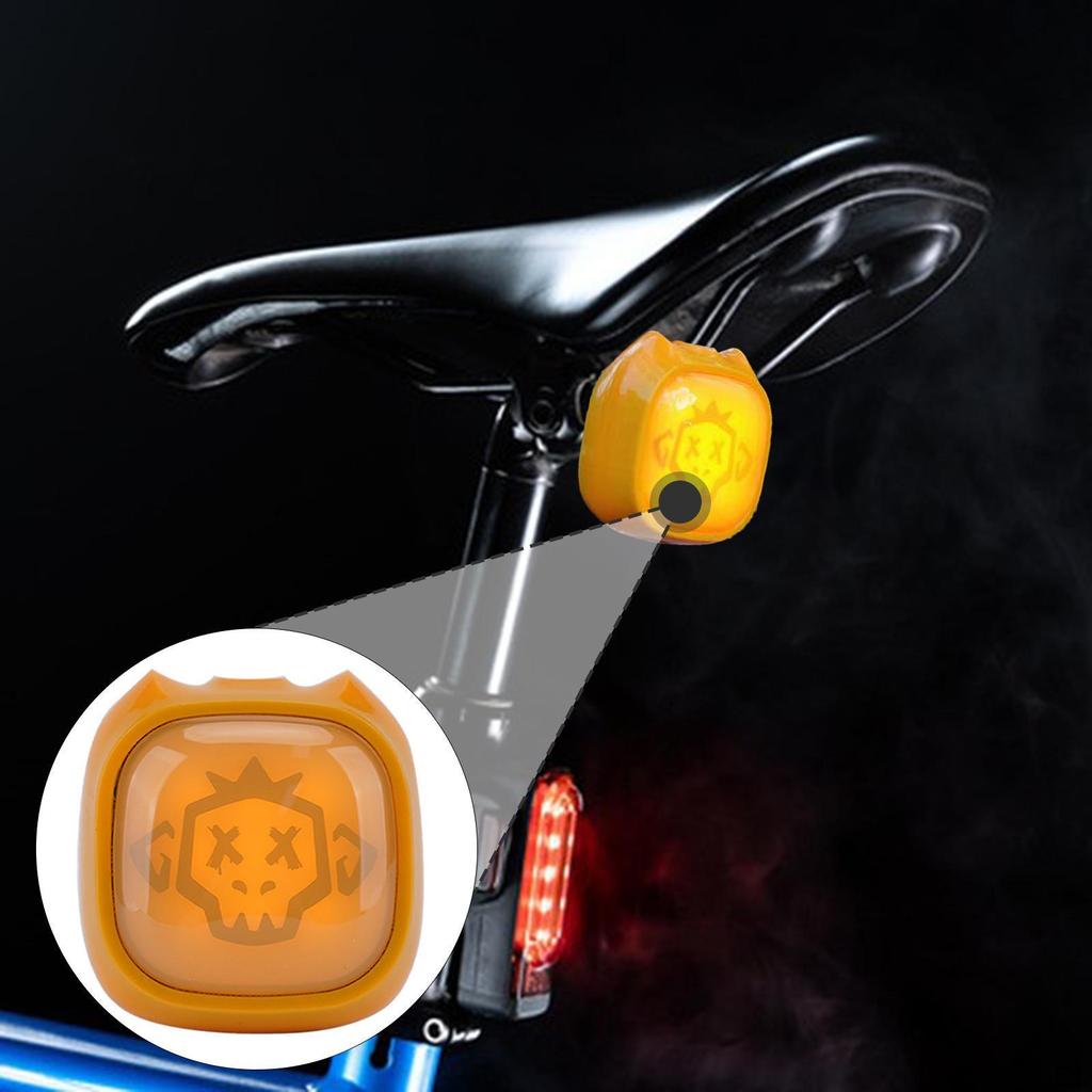 Bike Rear Light Intelligent Expression Tail Lamp Waterproof for Riding