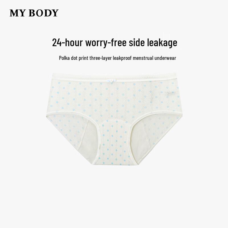 

Mybody Women s Breathable Polka Dot Leak-Proof Period Underwear M