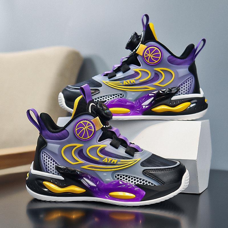 

Astro Boy Children s Spring and Autumn 2025 Boys Mesh Basketball Shoes Rotary Buckle New Sneakers Boys Breathable 31