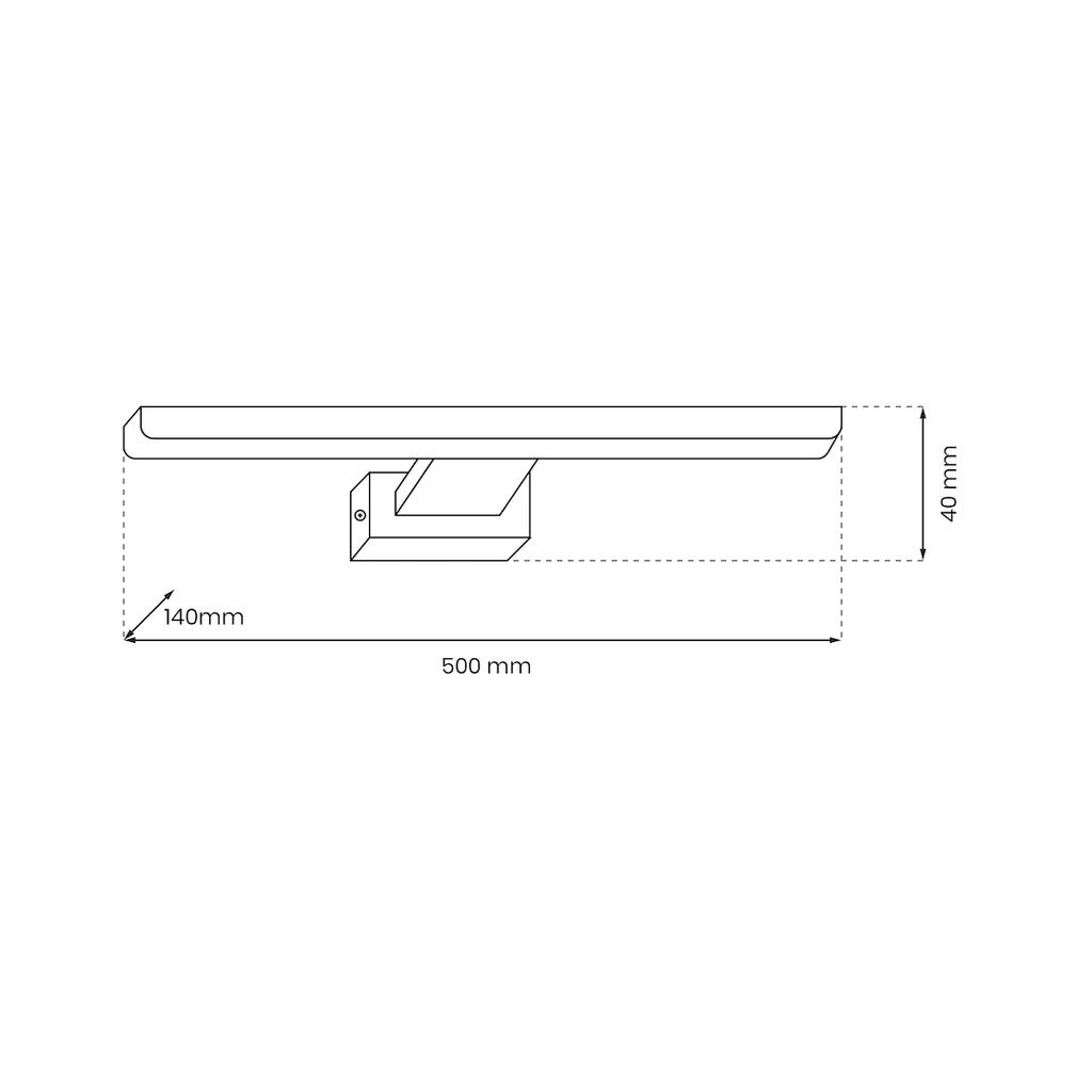 Pinto Chrome 12W Led Wall Lamp 50Cm