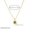 DIEYURO 316L Stainless Steel Gold Plated Sunflower Inlay Natural Stone Pendant Necklace Lady Fashion Bohemian Jewelry Gift