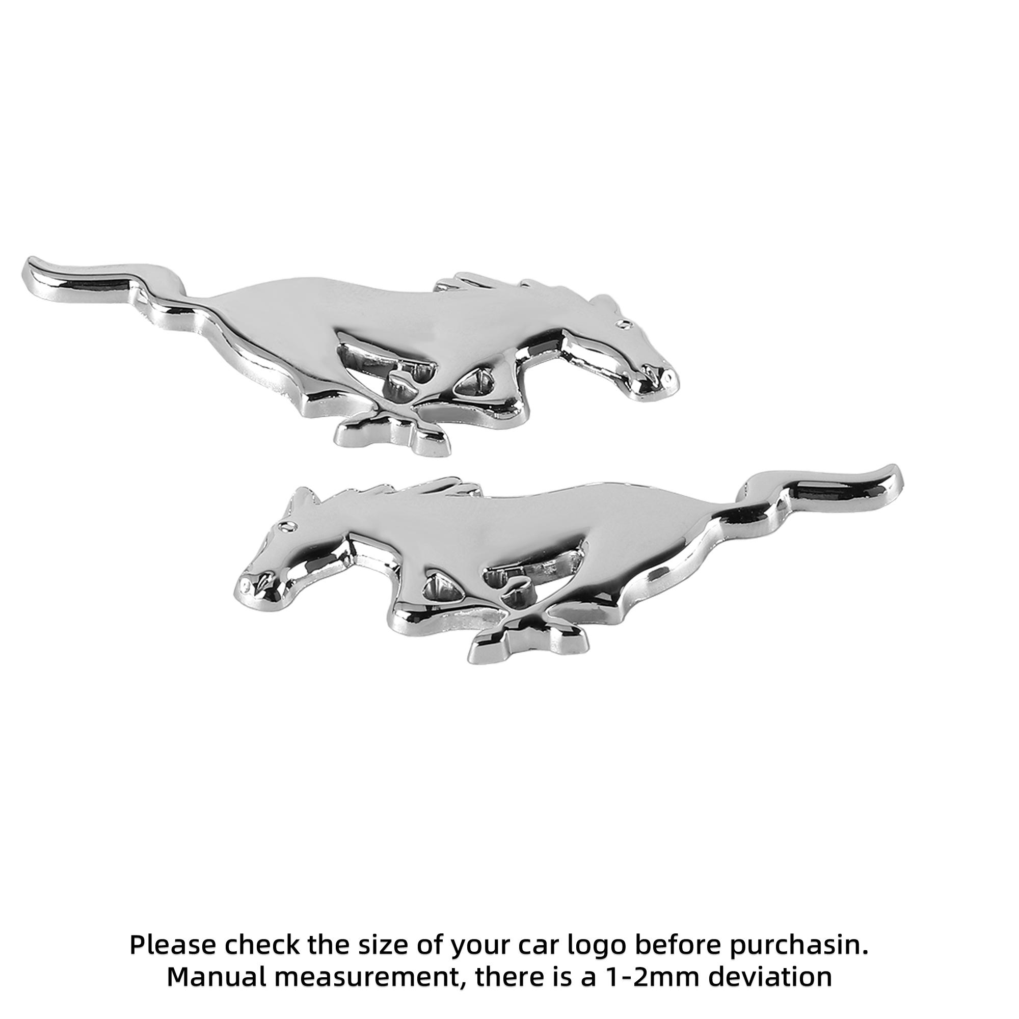 

2pcs 3D Metal Car Styling Mustang Emblem Sticker Body Trunk Decor Decal Auto Accessories For Ford Focus Kuga Mondeo Max Fusion