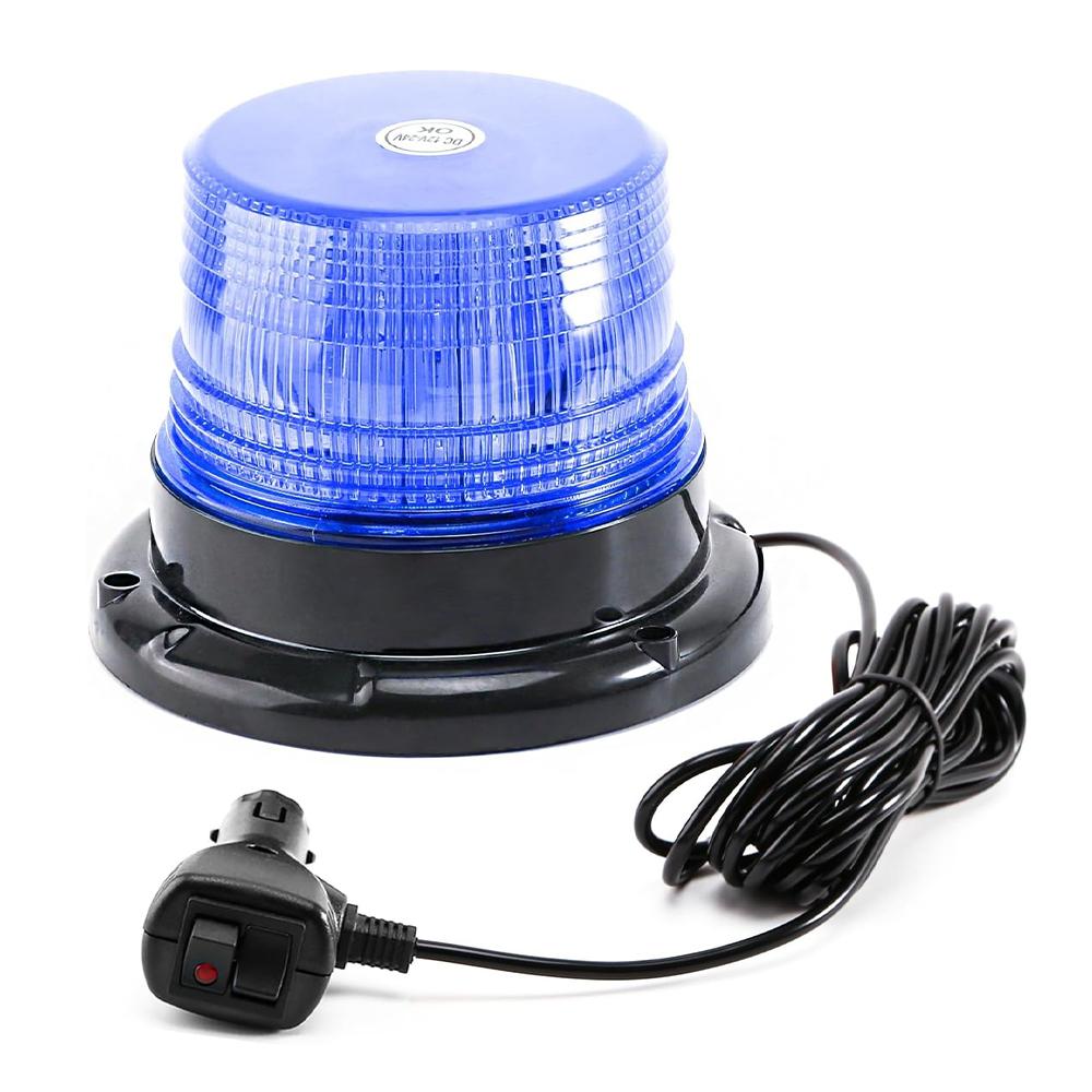 40LED Beacon Lights Warning Safety Flashing Emergency Roadside Strobe with Magnetic Base for Car Truck Forklift Tractor 12-24V