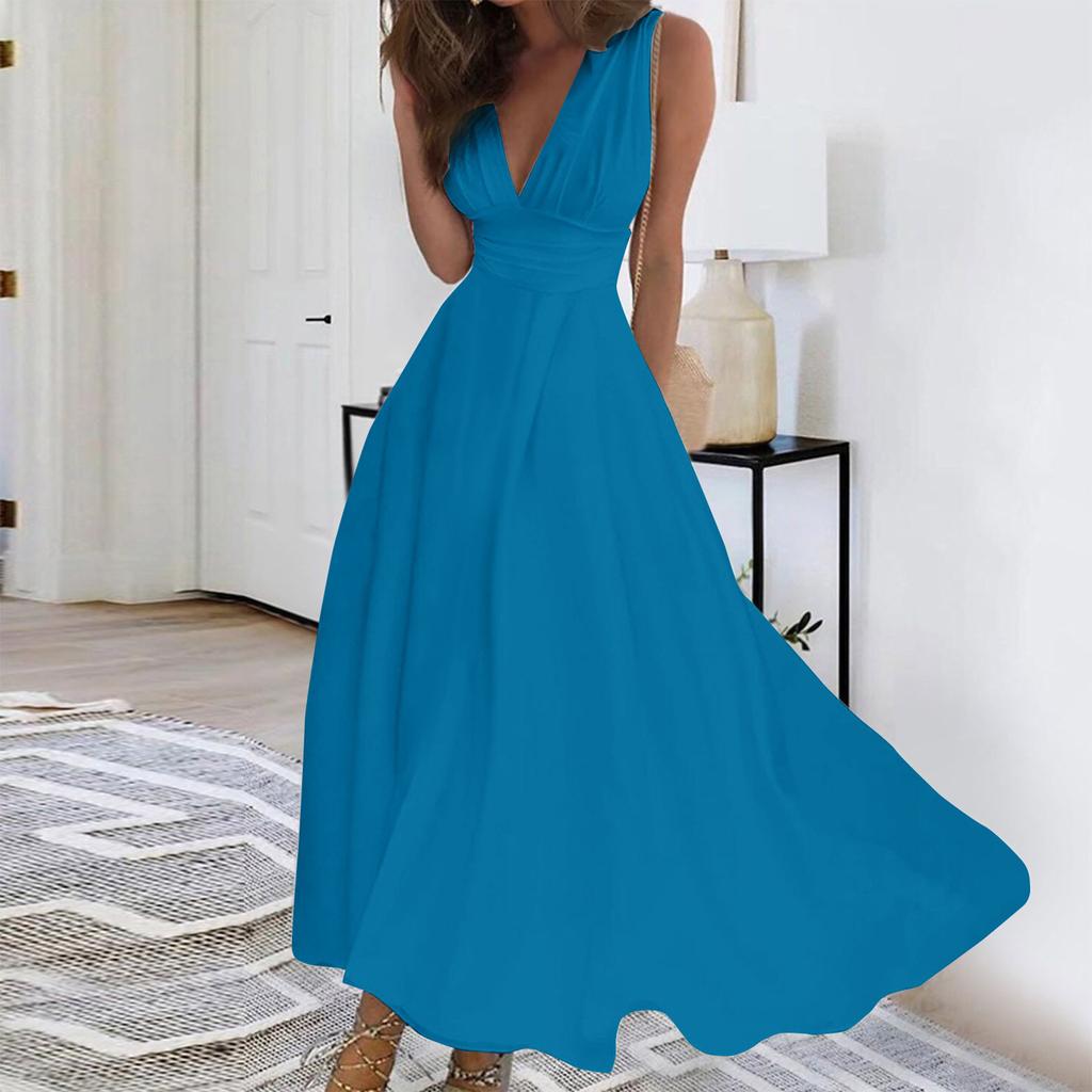 Women's Long Dress Maxi Dress Casual Dress Swing Dress A Line Dress Floral Fashion Streetwear Outdoor Daily Date Print Sleeveless V Neck Dress