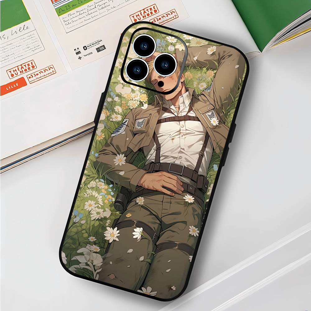 Erwin Smith Anime Phone Case For IPhone 17 Air 16 15 14 13 Pro Max 11 12 Black Silicone Cover