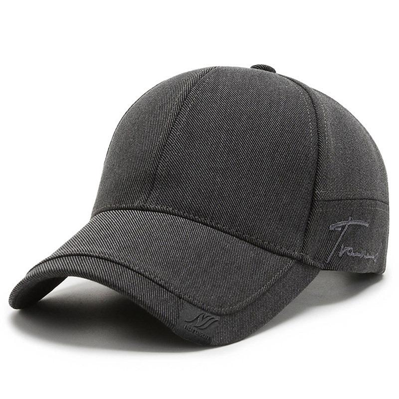 

High Quality Solid Baseball Caps For Men Outdoor Cotton Cap Bone Men Trucker Hats темно-серого