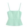 Fashion Style 2024 Summer New Women's Clothing Slim Looking Easy Matching Sling Plain Stitch Shoulder Strap Short Top 3519009