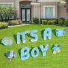 11 Pieces Gender Reveal Decorations Supplies Baby Shower Plastic IT’S A Boy Blue Yard Signs with Stakes for Indoor Outdoor Garden Lawn Party