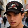 Trendy Baseball Hat With Embroidery Adjustable Strap Design Lightweight Polyester Unisex Sun Protection