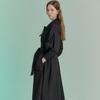 MAXZA Wide Collar Crinkle Trench Shirt Dress Zd07qp501on