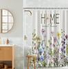 Boho Kwiatowa Zasłona Prysznicowa do Łazienki, Vintage Farmhouse Dzikie Kwiaty Zasłona Prysznicowa do Kwiatowego Wystroju Łazienki Wodoodporna