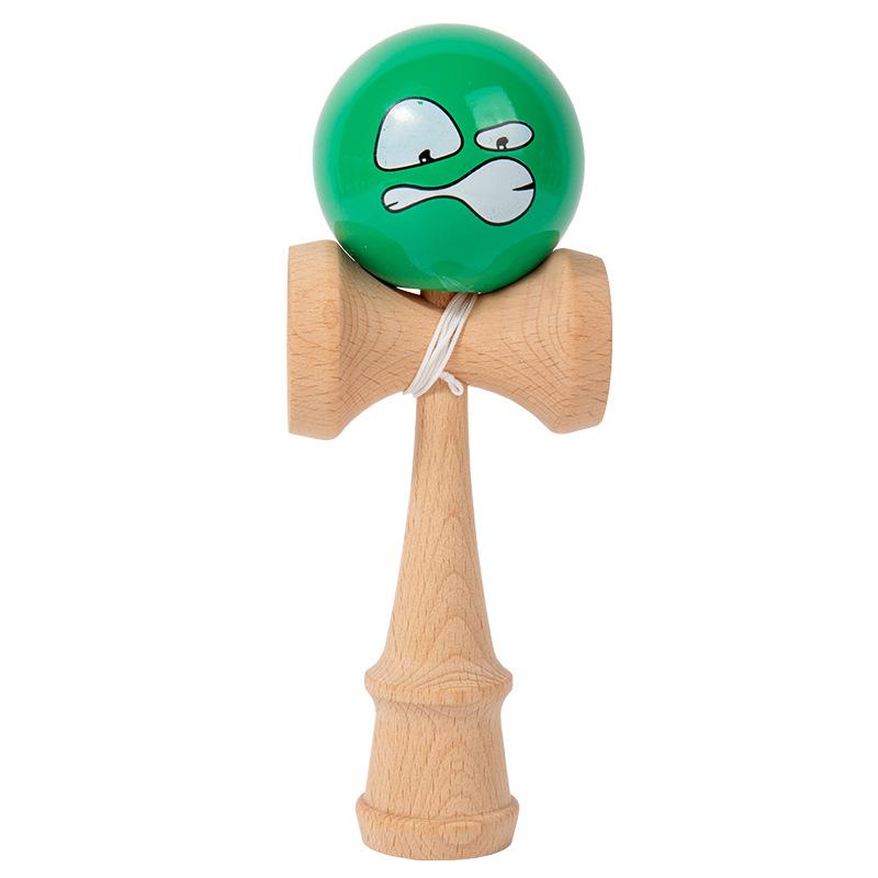 Crack Painted Kendama Toy Outdoor Fitness Balls Train Eye-hand Coordination for Children Adults Outdoor Fun Juggling Sports Ball