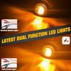 BJZ 3/4" Strobe+Marker Lights Dual Function Amber Trailer LED Side Clearance Tail Bumper Griller Flash Lights 12V Turn Signal Warning Indicator