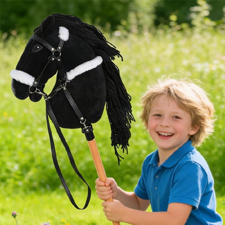 Accessori realistici con testa di animale per costumi Design di Cavallo su Manico di Legno Giocattolo Cavallo a Dondolo Perfetto per Temi di Festa