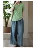Women's Retro Wide-Leg Jeans - European & American Style, Summer & Autumn Casual Loose Fit
