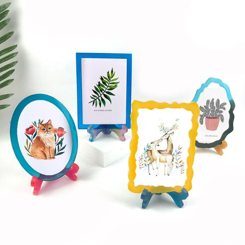 DIY Retro Picture Frame Resin Mold Relief Photo Frame Silicone Mold Epoxy Resin Casting Molds for Home Decorations