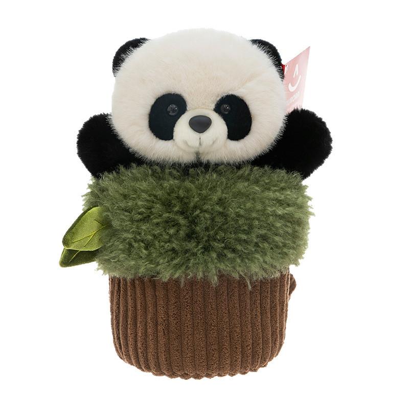 Stump Hand Tree Puppet Panda Red Panda Parrot Monkey Cartoon Plush Toy Doll