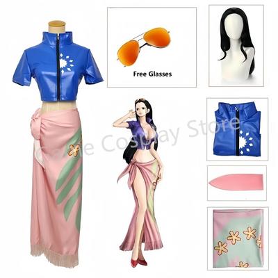 Nico Robin Cosplay Kostüm Kleid Outfits Anime Kostüm Brille Perücke Anzug Kostüme Für Mädchen Halloween Karneval Party Comic Con