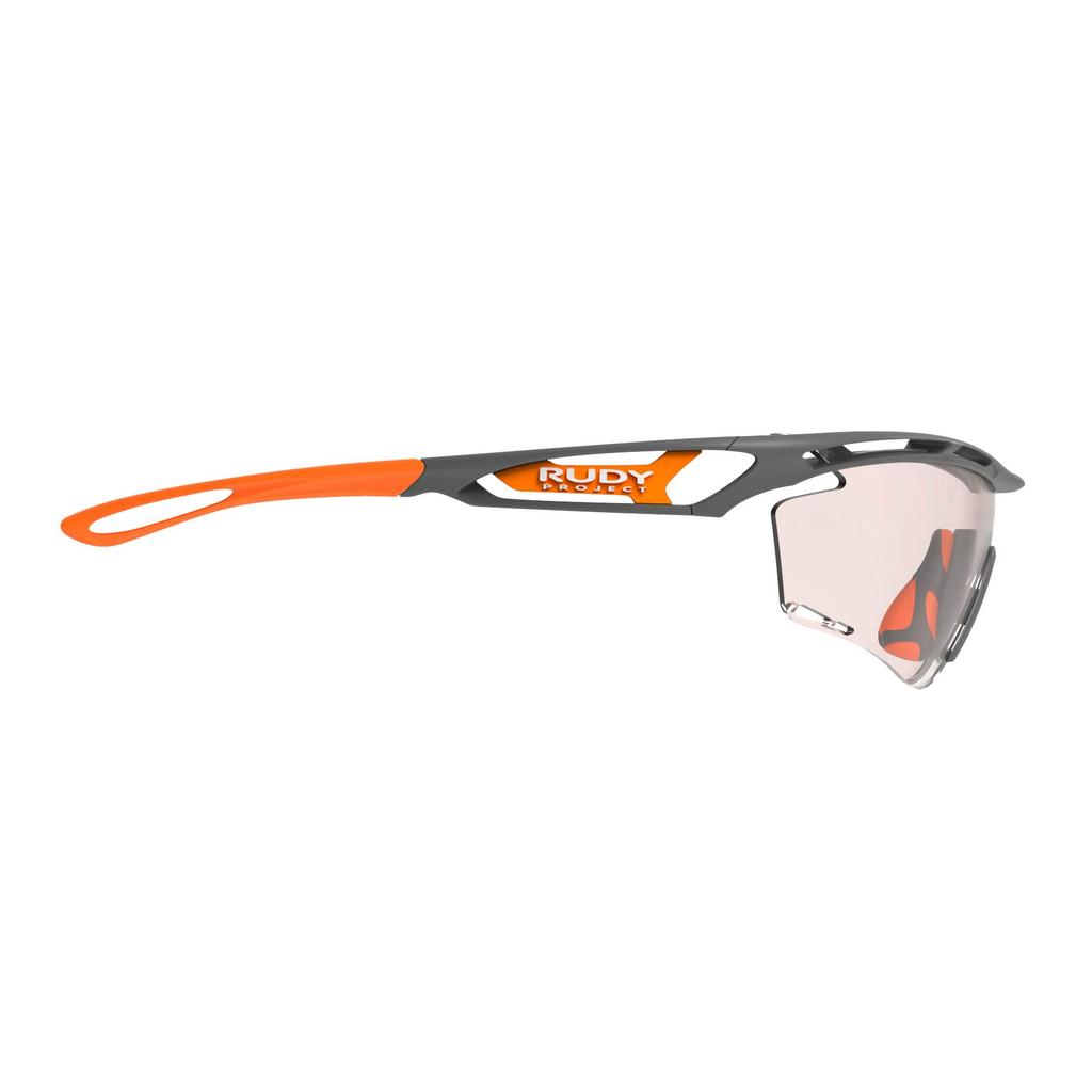RUDYPROJECT Sportsonnenbrille für Straße und TRALYX Piyombo Mattes Gestell mit Impact X2 Photochromen Roten Gläsern Radfahren, Bike, Triathlon, Laufen,