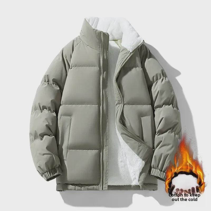 Dicke, mit Baumwolle gefütterte Winterjacke für Herren, warme, lockere Passform für junge Männer