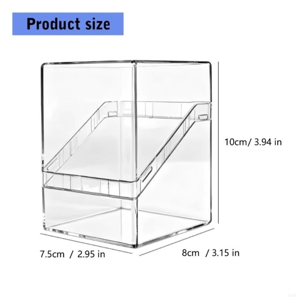 Acrylic Card Storage Box 100PCS Capacity Card Display Box Home Organization