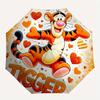 Tigger, Hearts Automatic Opening and Closing Umbrella, Compact Travel Umbrella, Lightweight and Portable, Suitable for Beach Commuting Busin