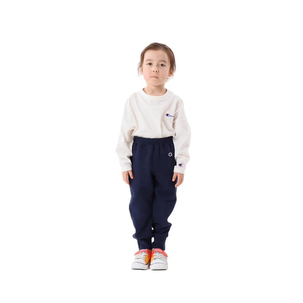 Champion Cotton French Terry Sweatpants with a Single Logo Navy Size 150 Kids' 100% Embroidery, (CK-Y201),