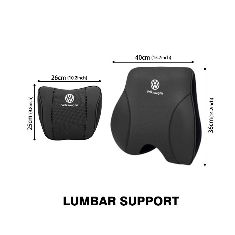 For Volkswagen VW Car Headrest Lumbar Support Cotton Neckpillow Waist Cushion Golf 4 5 6 7 Polo Jetta Sagitar Magotan Passat B5 zr7