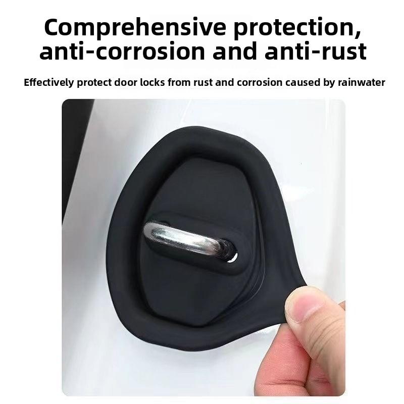 Car Door Shock Absorbing Buffering Mat Reduce Noise Universal Silicone Cushion Mute Protective Covers Car Door Mute Accessories