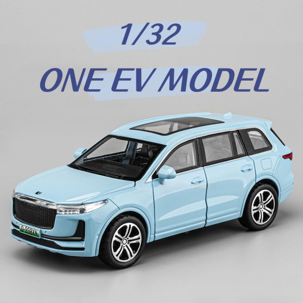 1/32 Přední ideální ONE EV slitina odlévaná z tlakového odlitku auta Model hračka Simulace vozidla Zatahovací zvuk Světelná kolekce Hračka pro děti Dárky