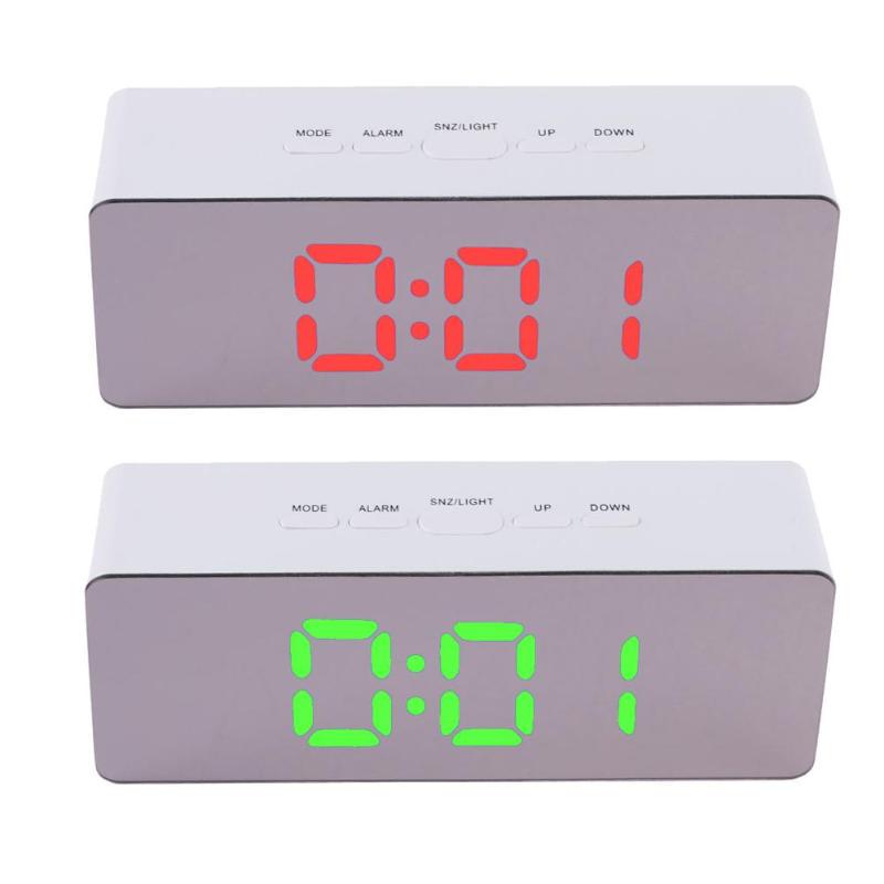 TS69 Digital Multifunction LED Mirror Clock Alarm with Temperature Snooze uygun fiyatlı satın