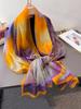 Elegant Women Chiffon Silk Scarf Wrap Shawl Sweet Floral Print Sunscreen Bandanas Hijab Mujer Boho Scarve Pareo Casual Fashion