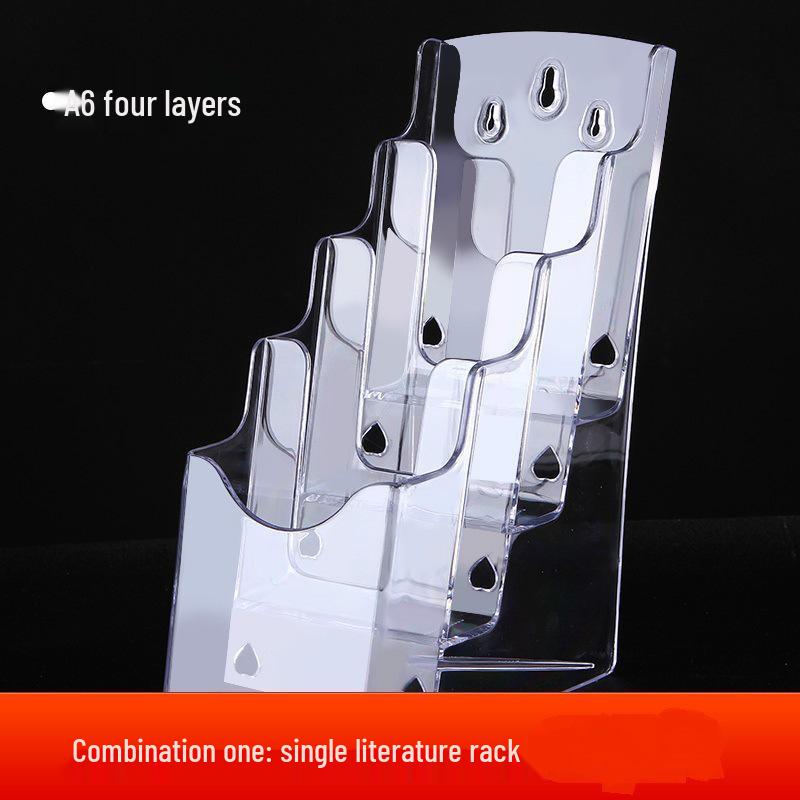 A4 Acrylic Three-Layer Brochure and Leaflet Display Stand