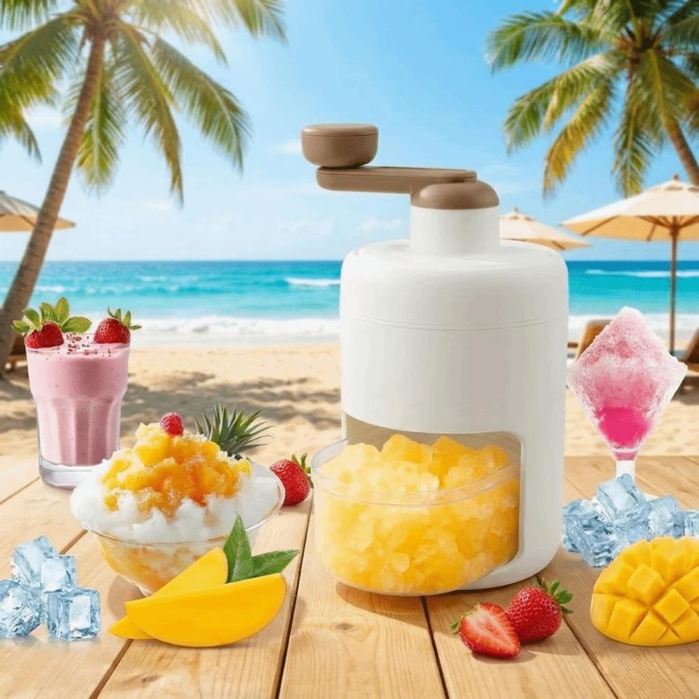 Small Manual Ice Crusher Multifunction Snow Cone Machine Kitchen Gadgets Shaved Ice Machine Home
