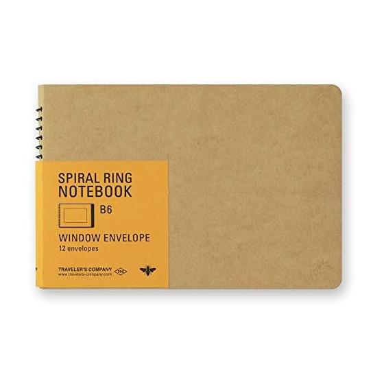 Traveler s Note Spiral Ring B6 Envelope with Window Mitsubachi 15252006