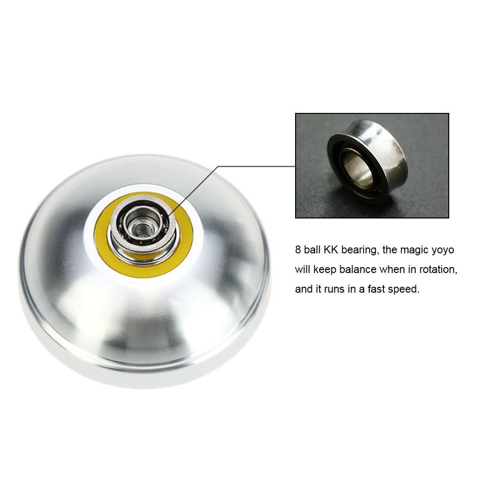 Professional Magic Yoyo T6 Rainbow Aluminum Alloy Metal Yoyo 8 Ball KK Bearing with String for Kids