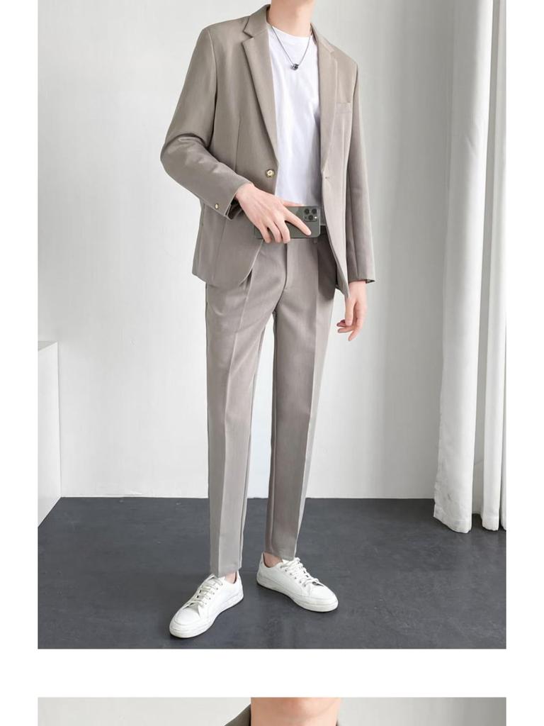 Men's Korean Style Business Casual and Groomsmen Suits for Spring/Autumn