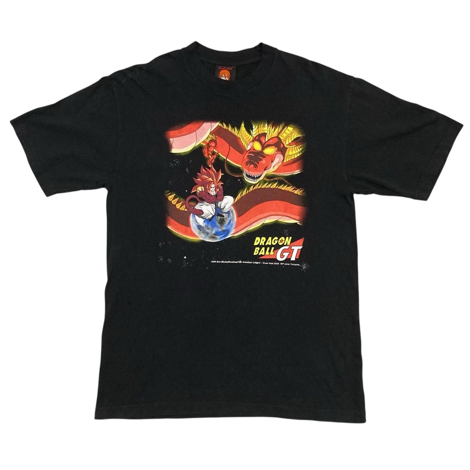 Dragon Ball GT Cruel Void 2024 T-shirt Medium Made in USA 1996 Bird Studio XL
