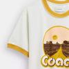 COACH T-Shirts Men's White Crew Neck Moderate Straight Fit CS785-WHT