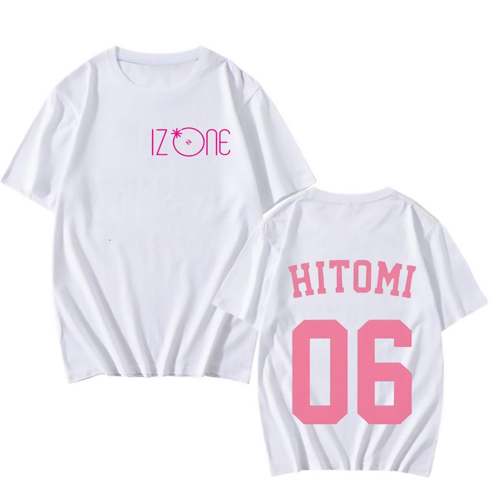 

IZONE 2024 Корейский K-pop Альбом Футболка Женская Мужская Футболка с Принтом Харадзюку Унисекс Ульззанг Графическая Женская Футболка Каваи 90-е Одежда S