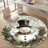1 Stück Winterwunderland Büro Runder Teppich, Matte Geeignet Für Büro, Unter Bürostühlen Schlafzimmer Wohnzimmer Heimdekoration, Zimmer Deko