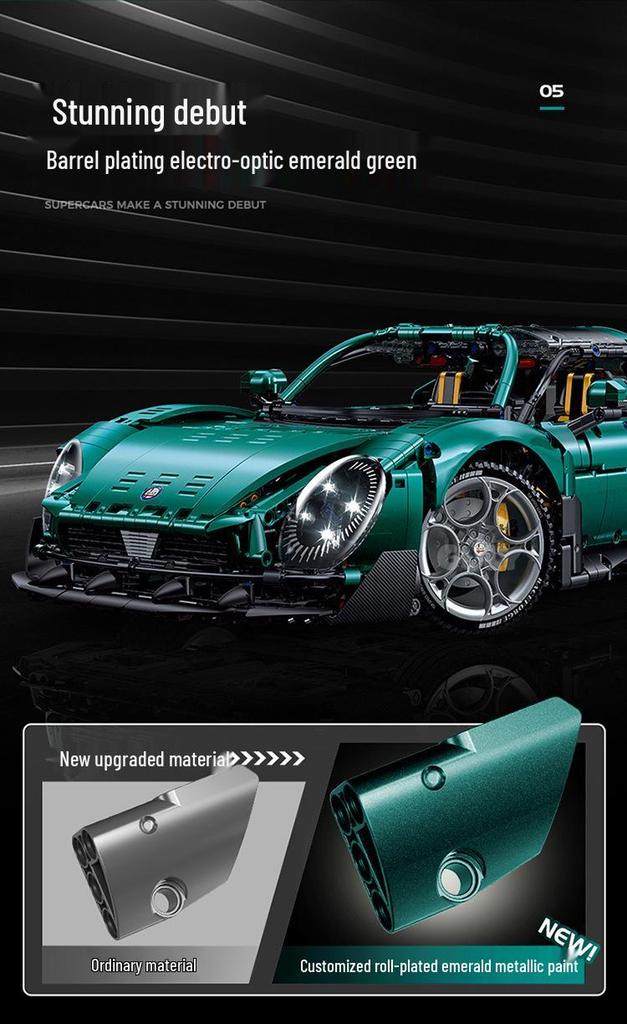 Gu Li 10621 Alfa Romeo 1:8 Challenging Sports Car Building Blocks Model