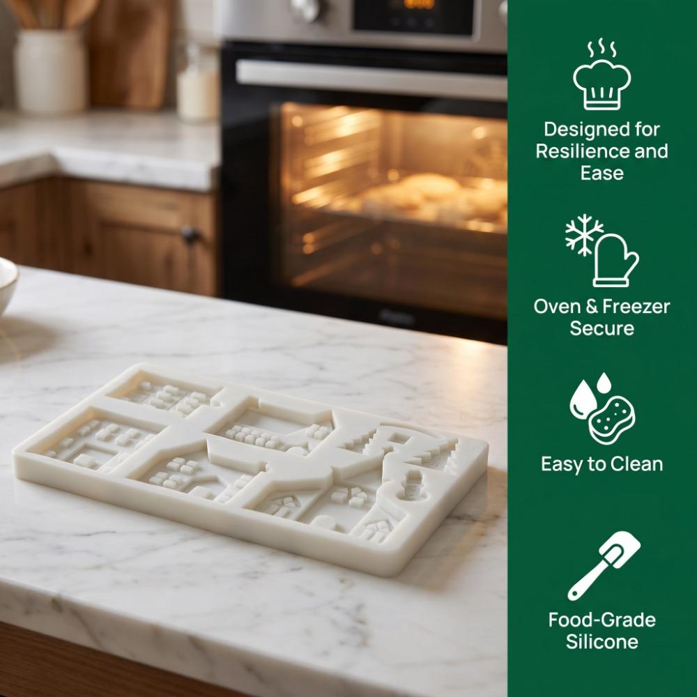 Multiple Cavity Design Silicone Mold Food Grade Silicone Cake Decor Mold Holiday Baking