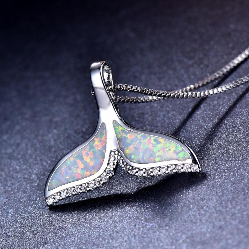 Wish European and American marine life fishtail pendant women's small fresh simple personality collarbone chain