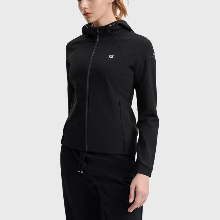 New FILA Fitness Series Jacket Women's Pitch Black A11W511504F-BK