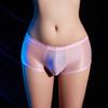 Mens High Stretch Boxershorts Sexy Convex Pouch Underwear Glossy Oily Boxer Briefs Seamless Underpant Gay Panties Erotic Lingeri