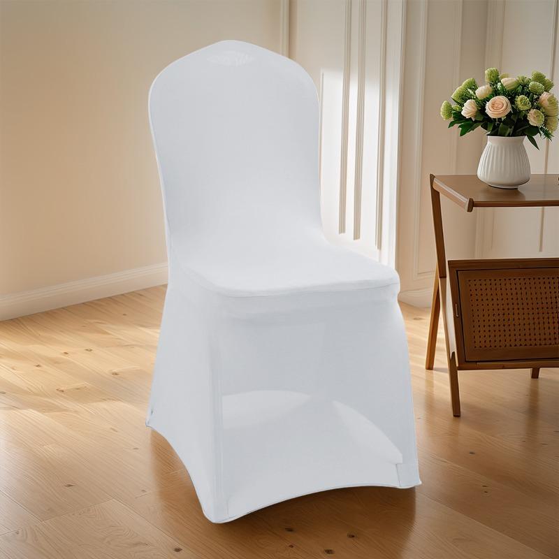 

10pcs Pandex Banquet Chair Cover Wedding Site Business Activity Restaurant Hotel Exhibition Elastic Outdoor Chair Cover 10pcs белый