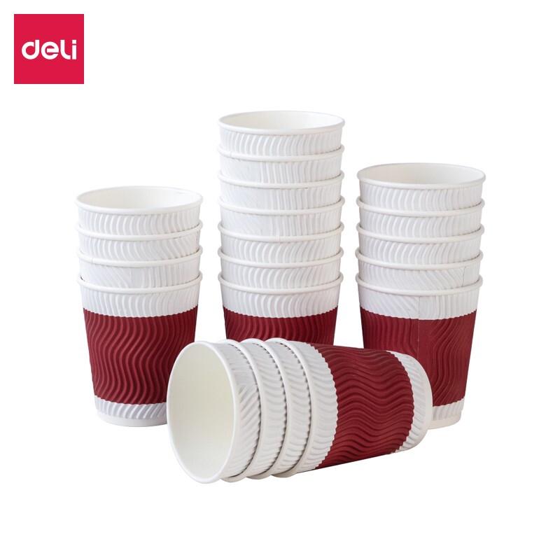 Deli Double-Wall Anti-Scald Paper Coffee Cups